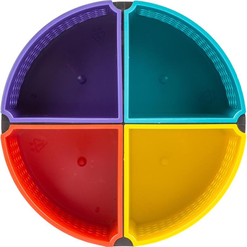 Подставка-органайзер д/канц.мелочей Attache Квартет радуга 8отд вращающаяс