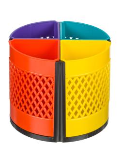 Подставка-органайзер д/канц.мелочей Attache Квартет радуга 8отд вращающаяс