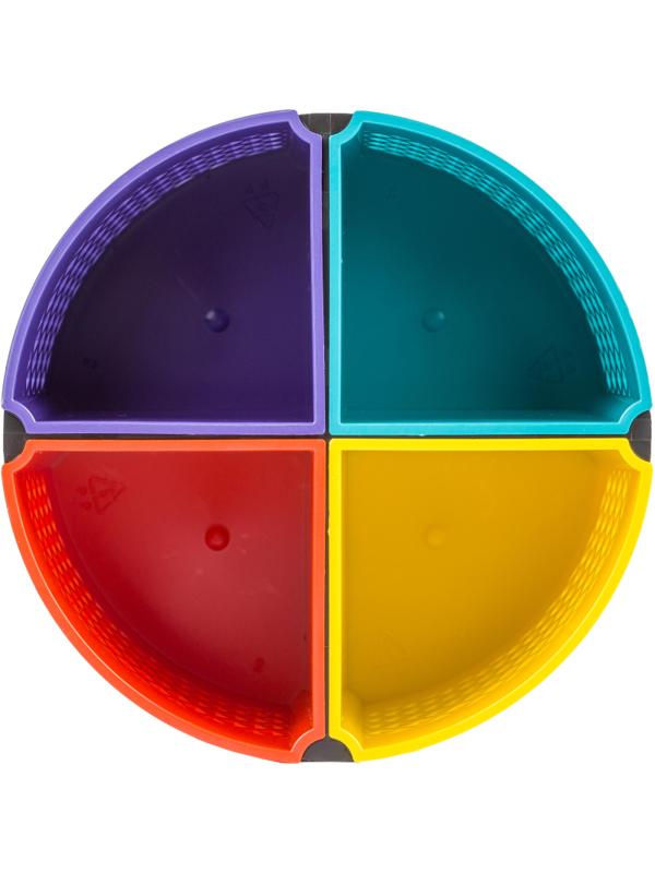 Подставка-органайзер д/канц.мелочей Attache Квартет радуга 8отд вращающаяс