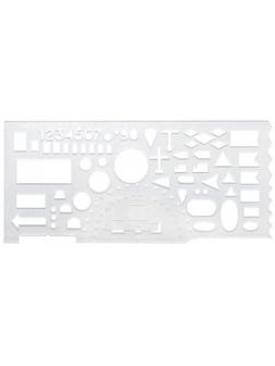 Линейка офицерская 20см Attache прозрачная