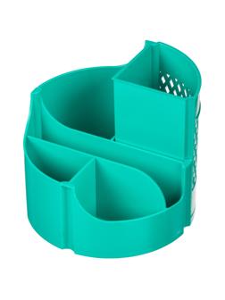 Подставка-органайзер д/канц.мелочей Attache office 6отд вращающаяся бирюз