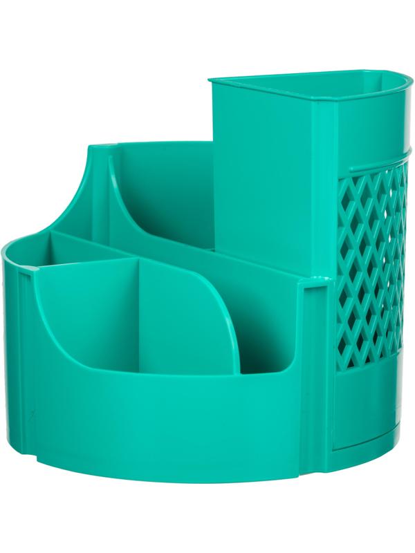 Подставка-органайзер д/канц.мелочей Attache office 6отд вращающаяся бирюз