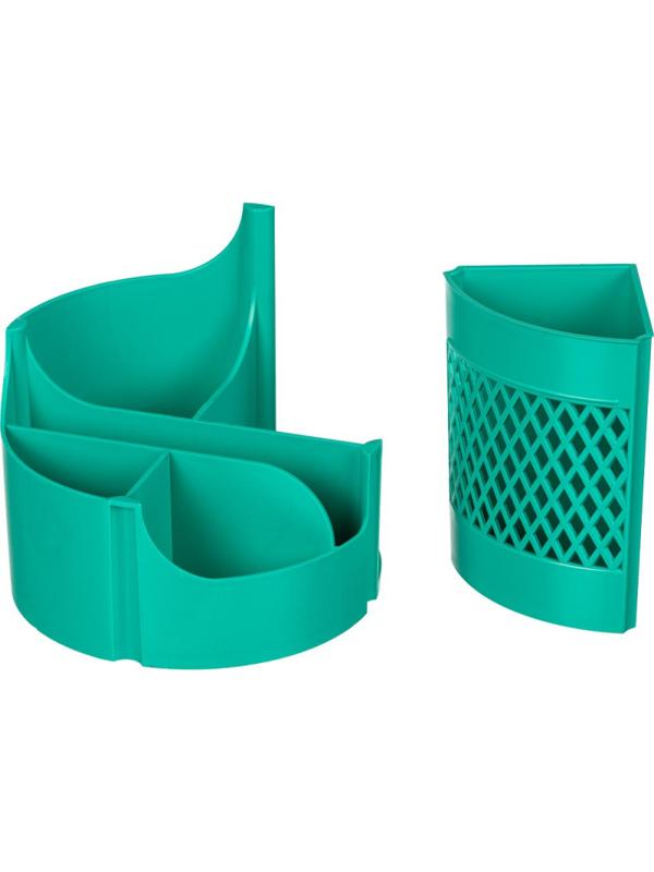 Подставка-органайзер д/канц.мелочей Attache office 6отд вращающаяся бирюз