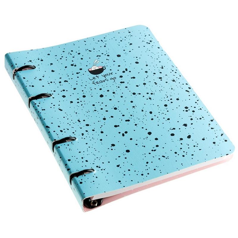 Тетрадь общая BeSmart А5 120л, клетка, кольца, Bunny точки N1989