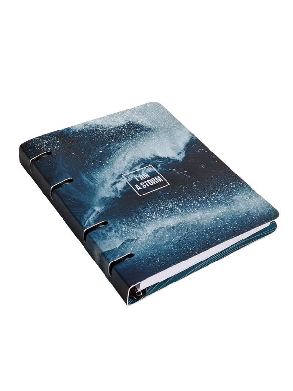 Тетрадь общая BeSmart А5 120л, клетка, кольца, Storm брызги N1993