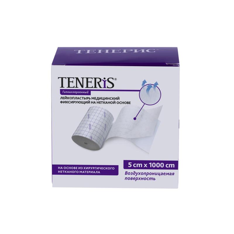 Перевяз. ср-ва Лейкопластырь мед. фикс неткан основа 5смx10м Teneris