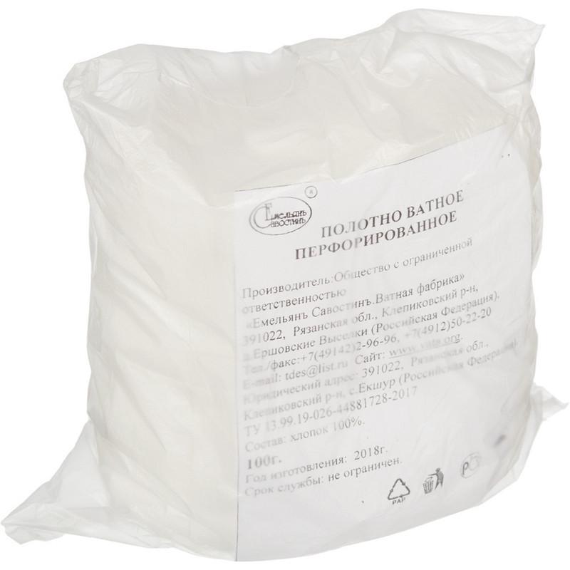 Перевяз. ср-ва Ватное полотно 100гр 260 стиков Емельянъ Савостинъ