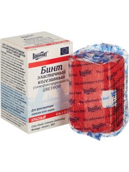 Перевяз. ср-ва Бинт самофикс эласт 4м х 6см красный Вариант