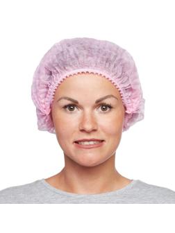 Шапочка Шарлотта (плиссе) розовая пл.18 25шт/уп.