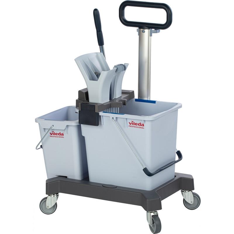 Тележка Vileda УльтраСпид Про ведра 25л+10л на платформе с тр.ручкой 147209