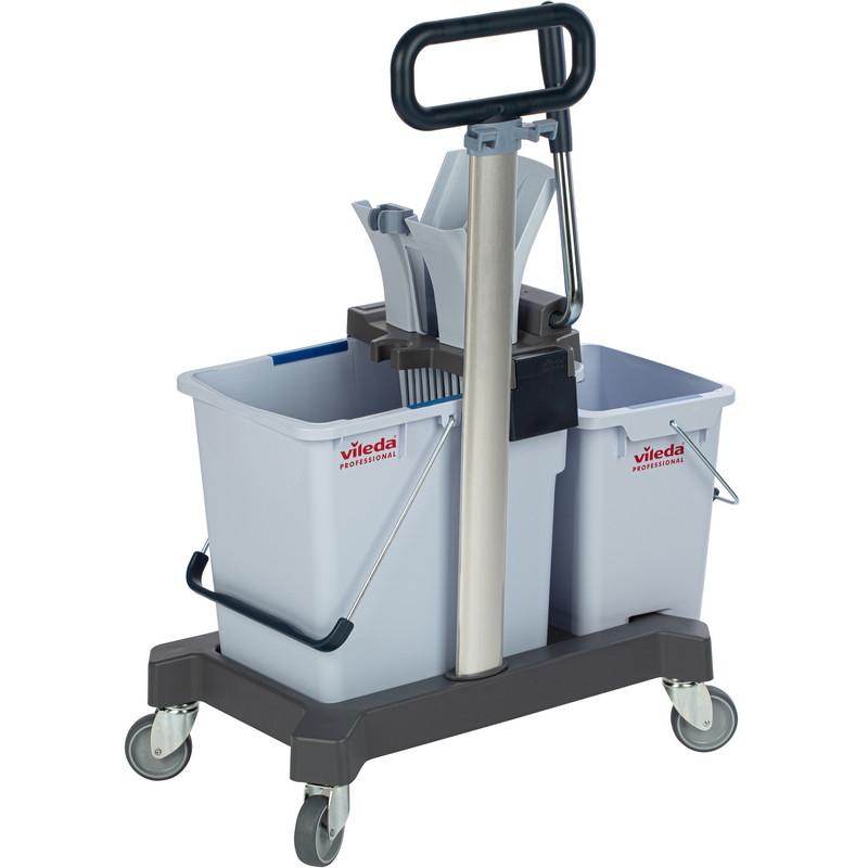Тележка Vileda УльтраСпид Про ведра 25л+10л на платформе с тр.ручкой 147209
