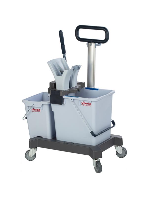 Тележка Vileda УльтраСпид Про ведра 25л+10л на платформе с тр.ручкой 147209
