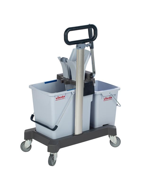 Тележка Vileda УльтраСпид Про ведра 25л+10л на платформе с тр.ручкой 147209