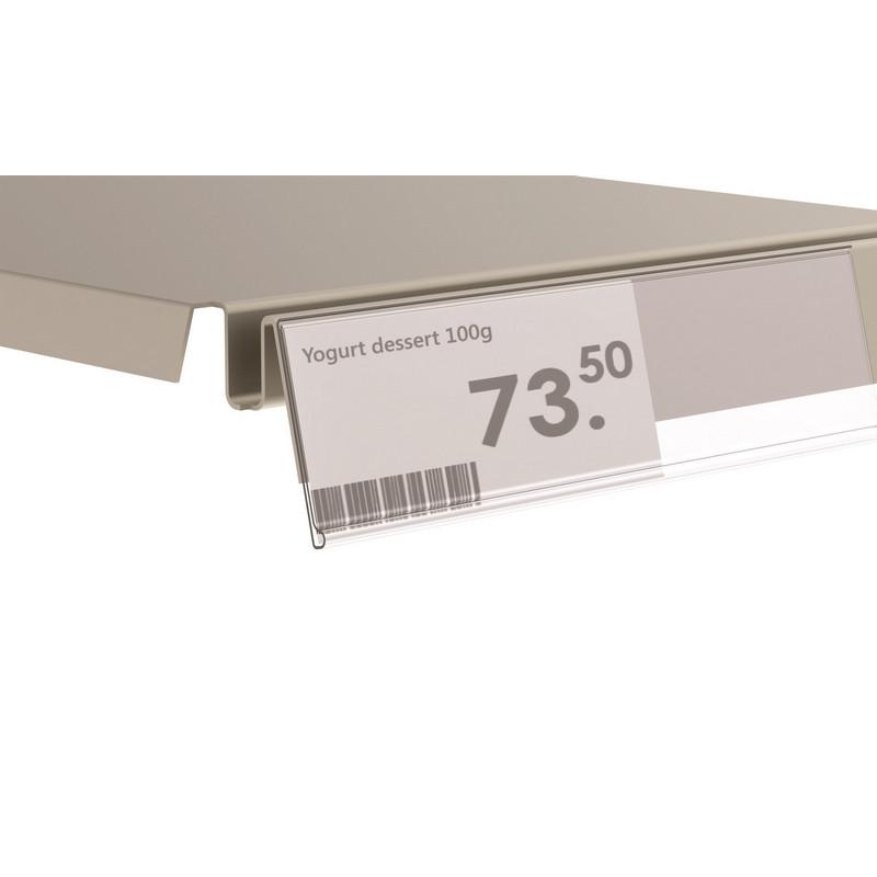 Ценникодержатель полочный DBR39 прозр., самоклеющийся 1000мм, 100 шт/уп