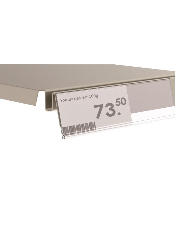 Ценникодержатель полочный DBR39 прозр., самоклеющийся 1000мм, 100 шт/уп