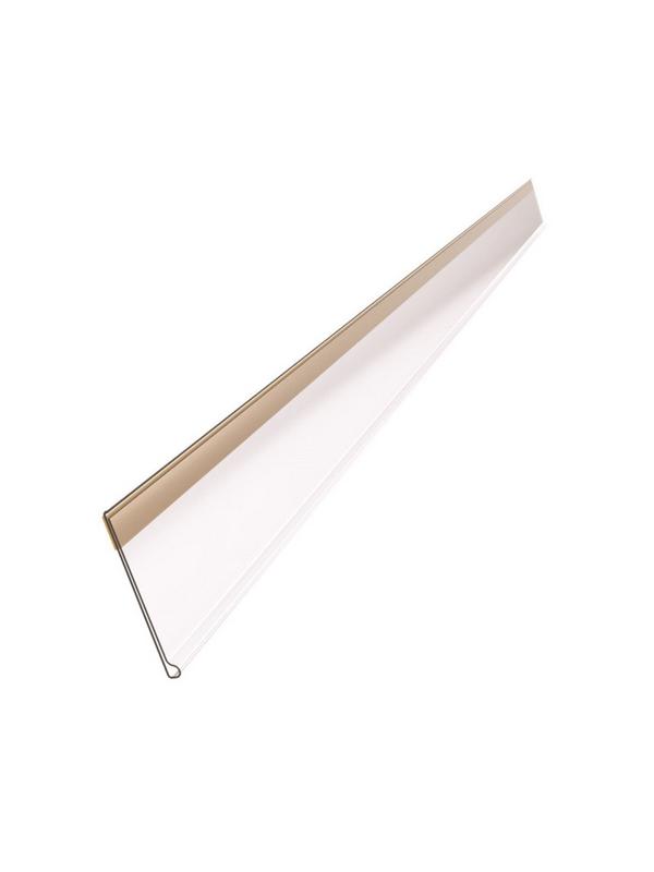 Ценникодержатель полочный DBR39 прозр., самоклеющийся 1000мм, 100 шт/уп