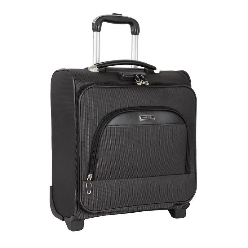 Пилот-кейс черный дубл.метал.каркас 2 колеса П7097-05