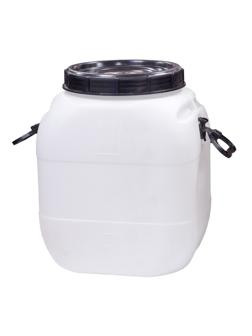 Бочка -бидон п/э 50л  квадратный белый 404 х 347 х 500