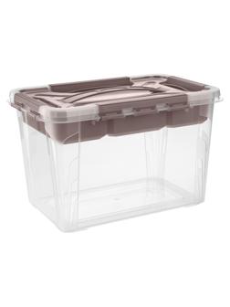 Ящик для хранения с замками, ручкой и вставкой-органайзером 290x190x180 мм