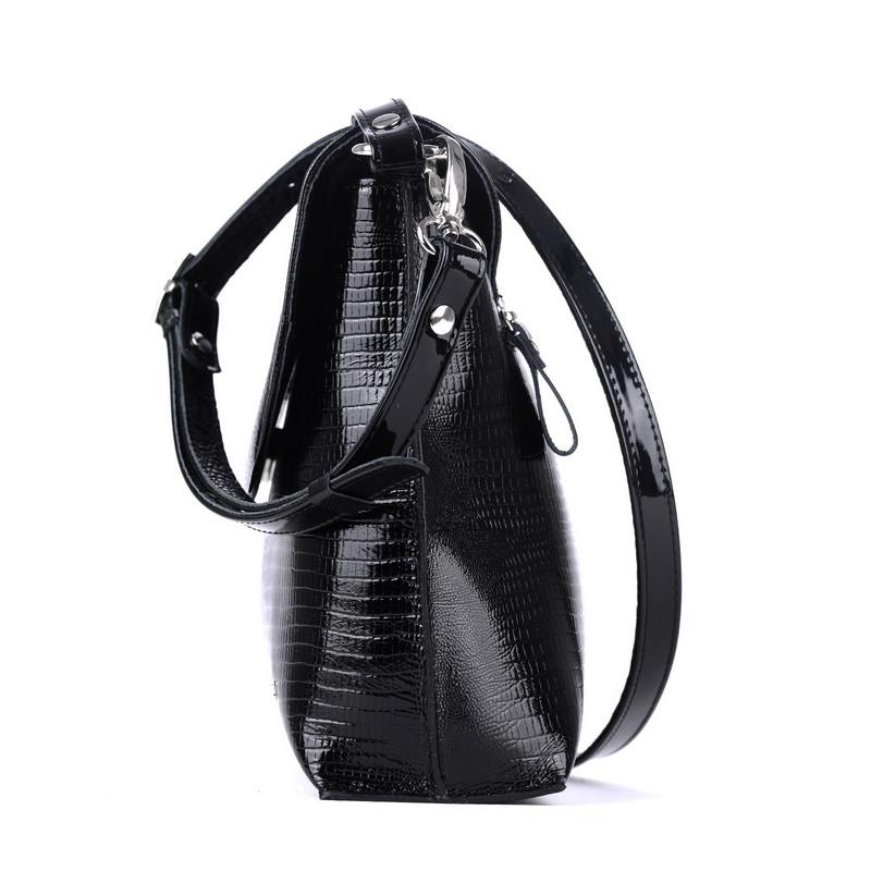 Сумка женская  СЮЗАННА DARK кожа варан черный 55009