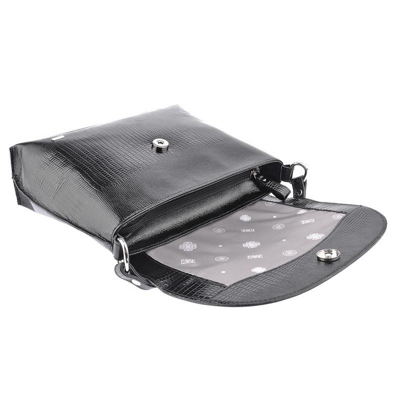 Сумка женская  СЮЗАННА DARK кожа варан черный 55009