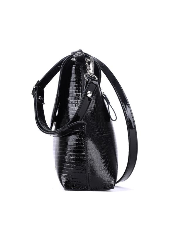 Сумка женская  СЮЗАННА DARK кожа варан черный 55009