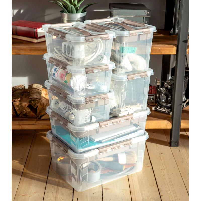 Контейнер для хранения с замками и ручкой, 390 x 290 x 180 мм, 15,3 л