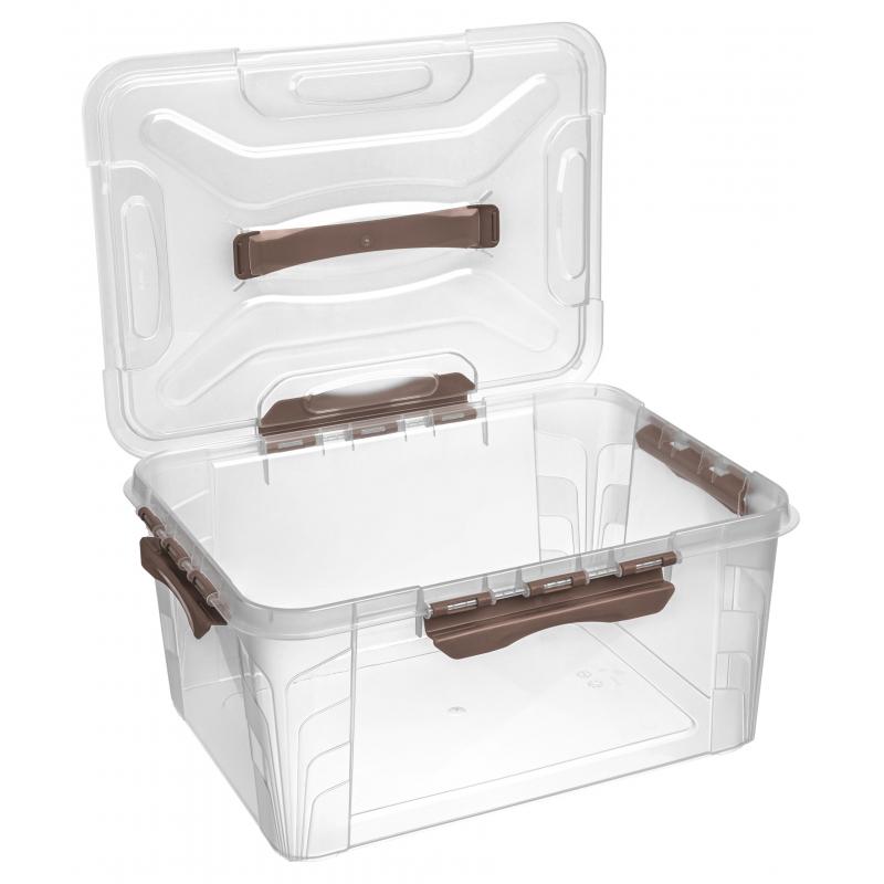 Контейнер для хранения с замками и ручкой, 390 x 290 x 180 мм, 15,3 л