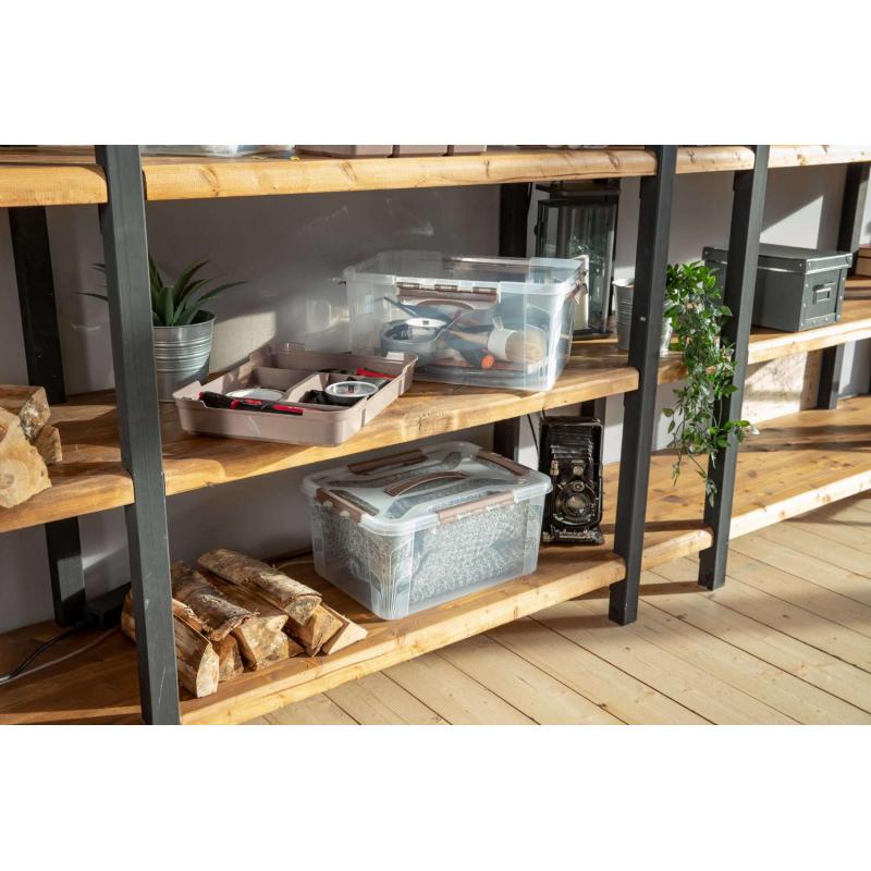 Контейнер для хранения с замками и ручкой, 390 x 290 x 180 мм, 15,3 л