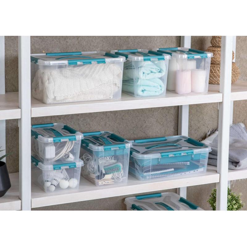 Контейнер для хранения с замками и ручкой, 390 x 290 x 180 мм, 15,3 л