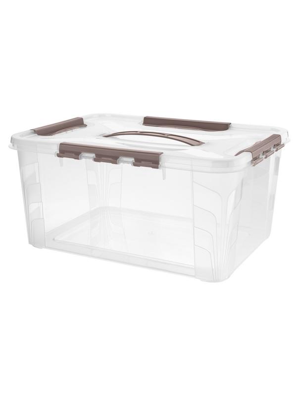 Контейнер для хранения с замками и ручкой, 390 x 290 x 180 мм, 15,3 л