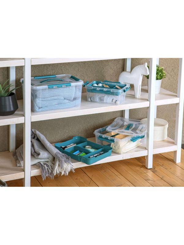 Контейнер для хранения с замками и ручкой, 390 x 290 x 180 мм, 15,3 л