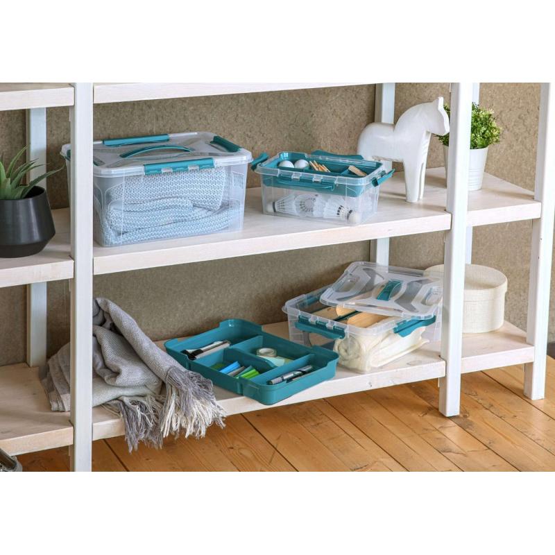 Контейнер для хранения с замками и ручкой, 390 x 290 x 124 мм, 10 л