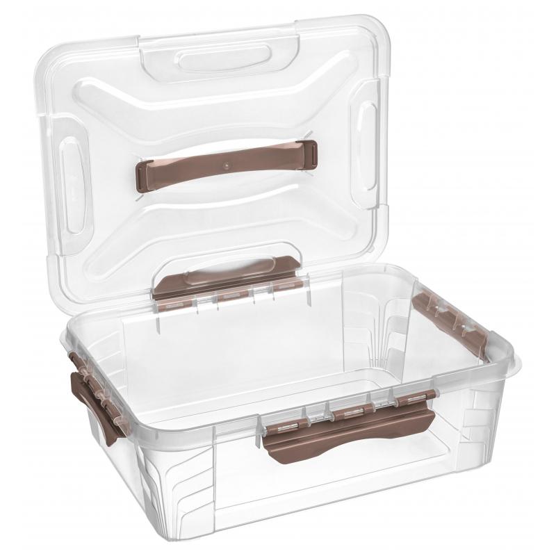 Контейнер для хранения с замками и ручкой, 390 x 290 x 124 мм, 10 л