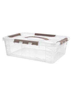 Контейнер для хранения с замками и ручкой, 390 x 290 x 124 мм, 10 л