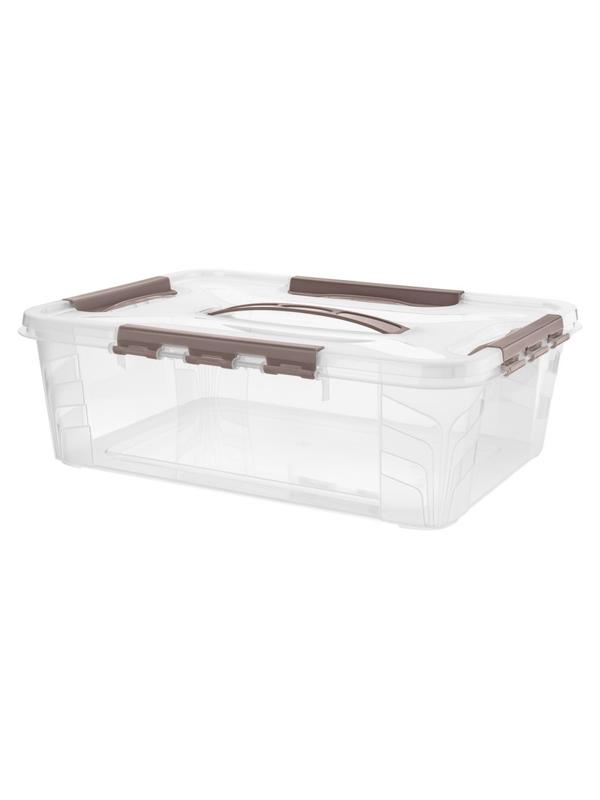 Контейнер для хранения с замками и ручкой, 390 x 290 x 124 мм, 10 л