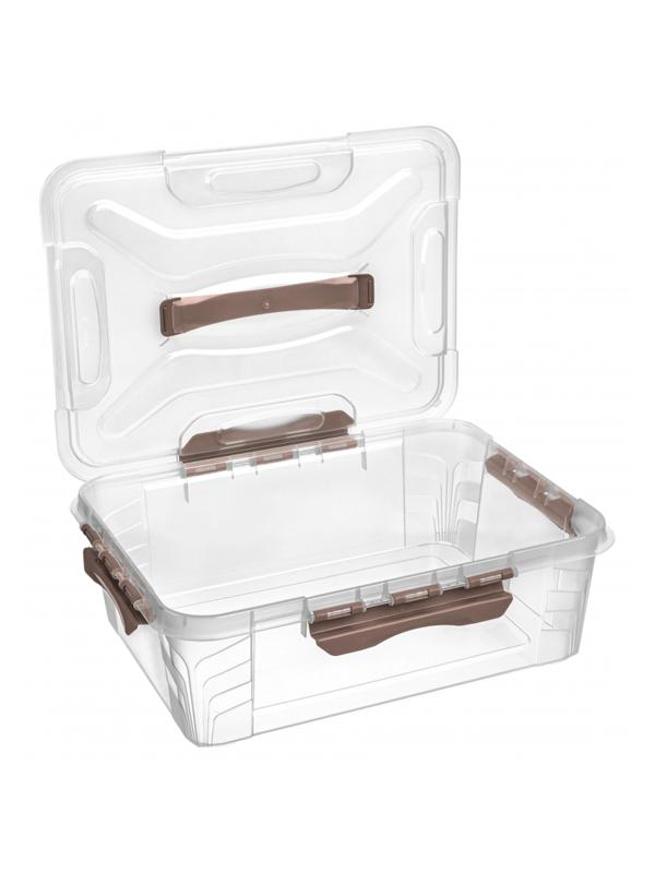 Контейнер для хранения с замками и ручкой, 390 x 290 x 124 мм, 10 л