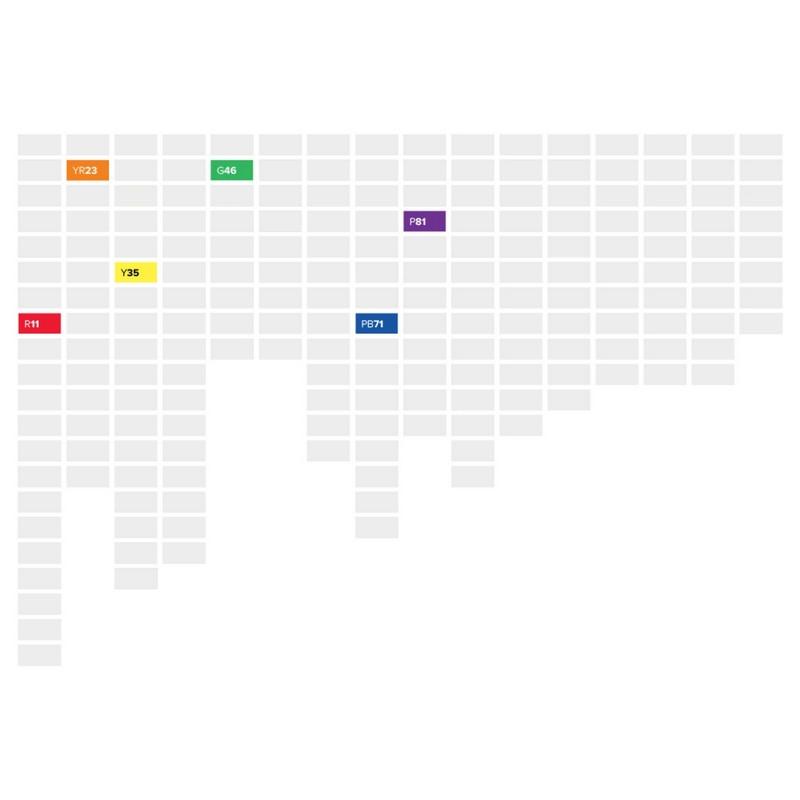 Набор маркеров TOUCH BRUSH 6цв. основные цвета 1200613