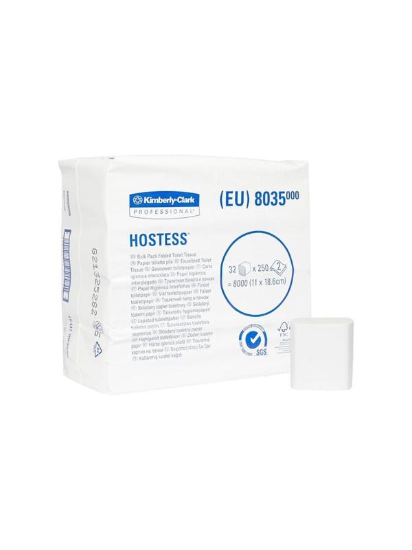 Бумага туалетная д/дисп KK Kleenex Hostess 2х сл бел 250лист 32пач/уп. 8035