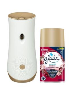 Освежитель воздуха автоматический Glade+смен.баллон Пион и сочн ягоды 269мл