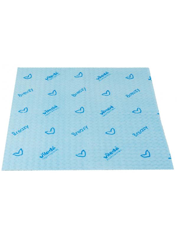 Салфетки хозяйственные Vileda Бризи 36х35см синие 25шт/уп 161616