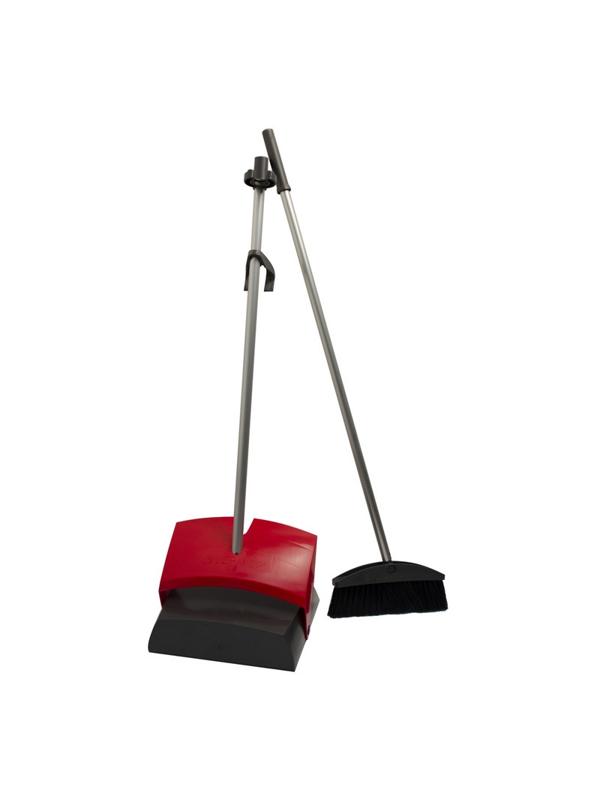 Комплект для уборки Vermop щётка, совок с крышкой 089602 красный