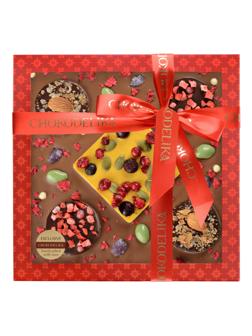 Шоколад с украшением Кватро Вес 220 г