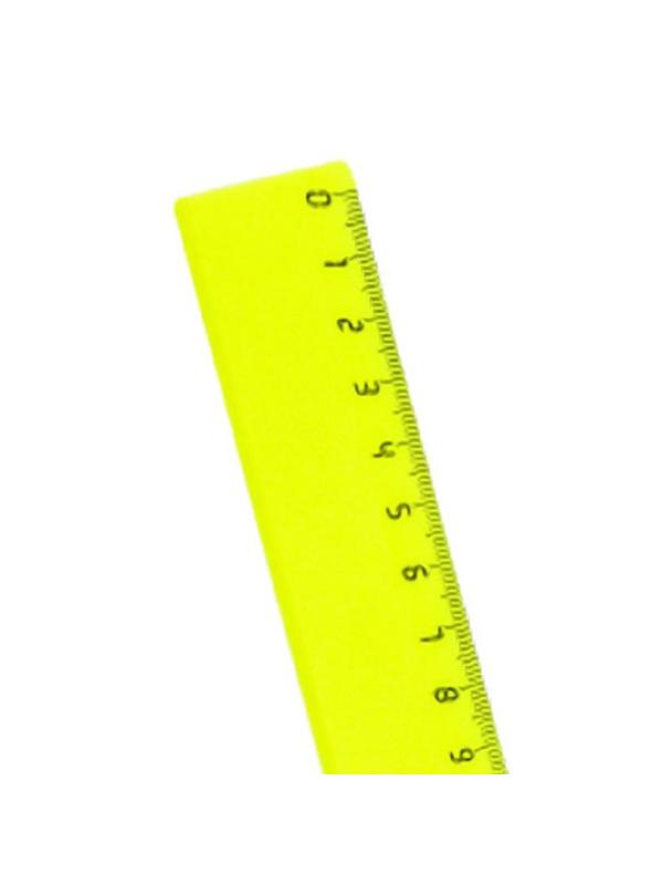Линейка 20см №1 School пластик желтый