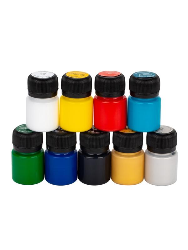 Краски акриловые для ткани Decola 9цвx20 мл, 4141111