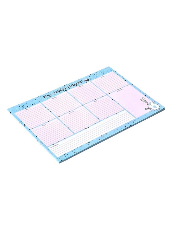 Расписание уроков планер BeSmart 28л склейка недат 297х210мм, Bunny N2024