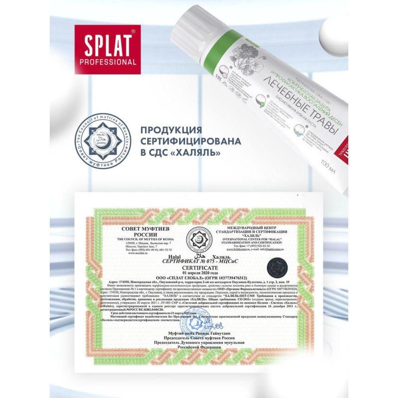 Зубная паста SPLAT Professional ЛЕЧЕБНЫЕ ТРАВЫ 100 мл ЛТ-116