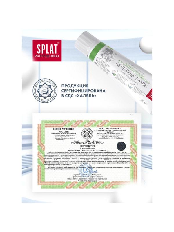 Зубная паста SPLAT Professional ЛЕЧЕБНЫЕ ТРАВЫ 100 мл ЛТ-116