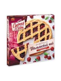 Пирог песочный с начинкой вишня, 400г