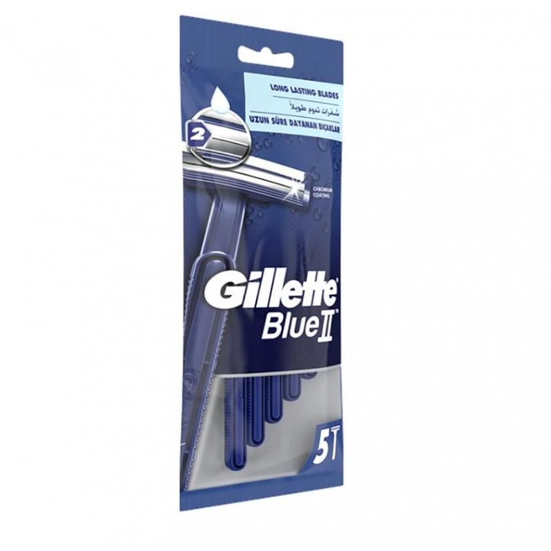 Бритва одноразовая BLUEII 2 лезвия 5шт/уп   7702018849031